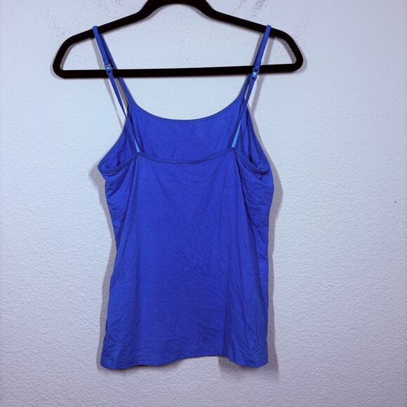 Bogari Womens Size Small Cami Tank Top Sea Blue Silk Rayon Blend Spaghetti Strap - Picture 2 of 6